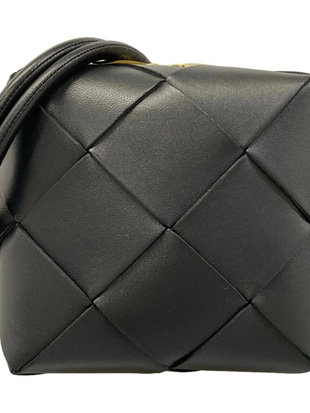 BOTTEGA VENETA Mini Cassette Camera Bag 701915 Black Leather - Shoulder Bag